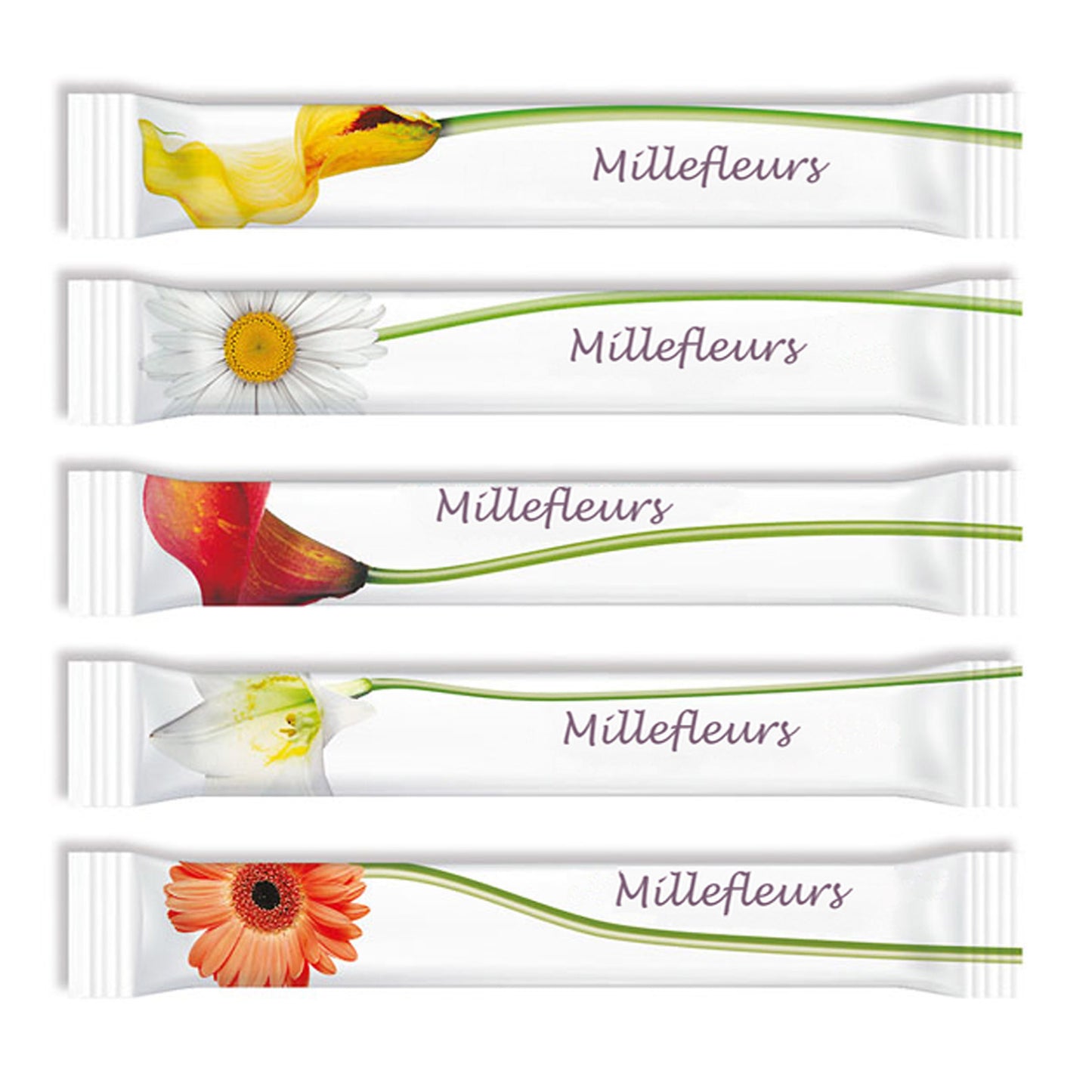 Millefleurs Zuckersticks 4 g | Natürlich nachhaltiger Markenzucker aus deutschem Zuckerrübenanbau