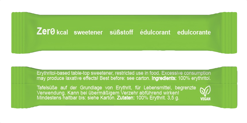 Bistro Zer0 kcal Sticks mit Erythrit 3,5 g