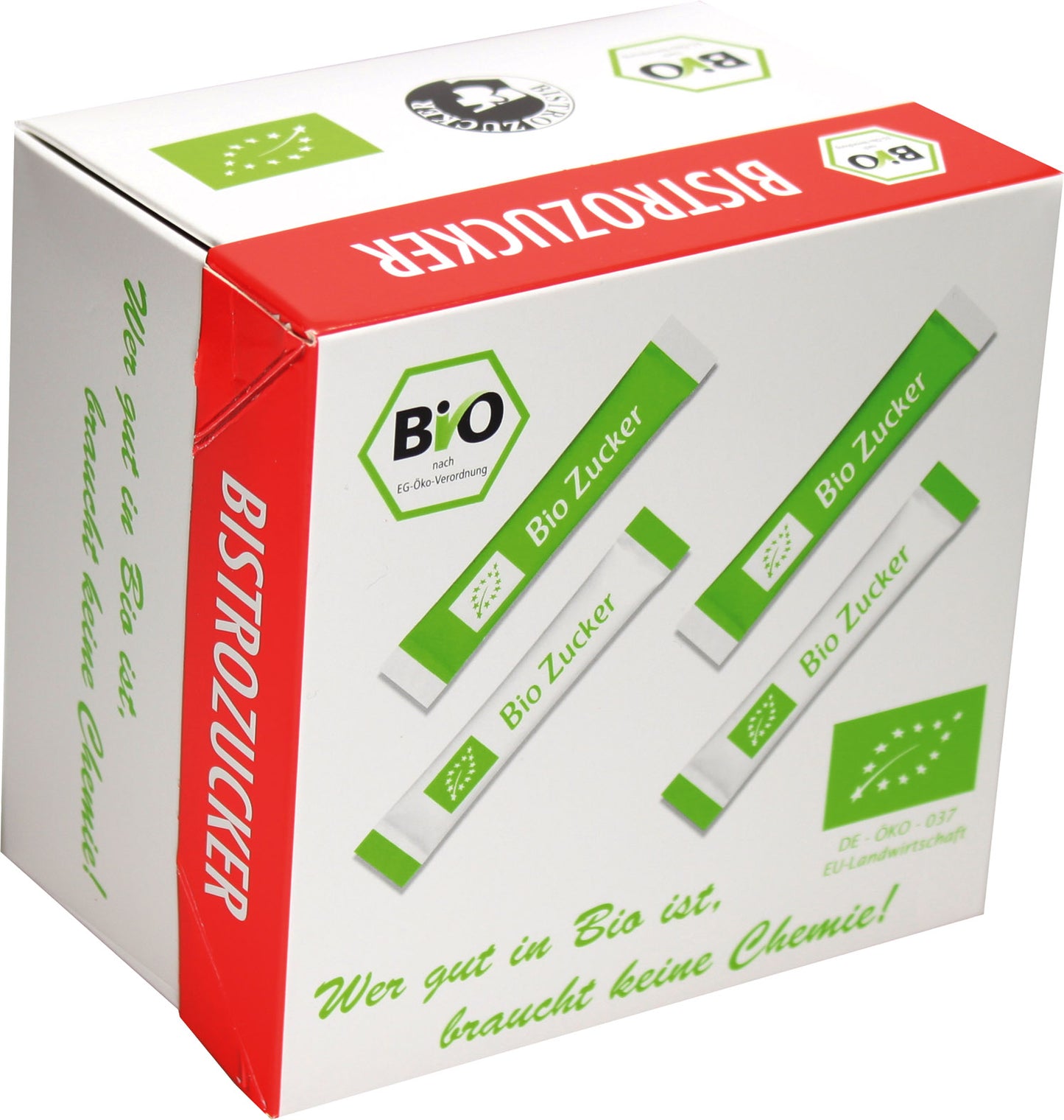 Organic Sugar Sticks 3.6 g Sugarbox | Naturally sustainable organic branded sugar from German sugar beets