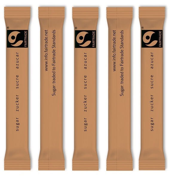 Zuckersticks Fairtrade Rohrzucker braun 3,5 g