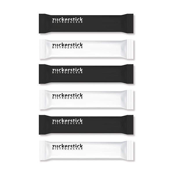 Black & White Zuckersticks 3 g | Natürlich nachhaltiger Markenzucker aus deutschem Zuckerrübenanbau
